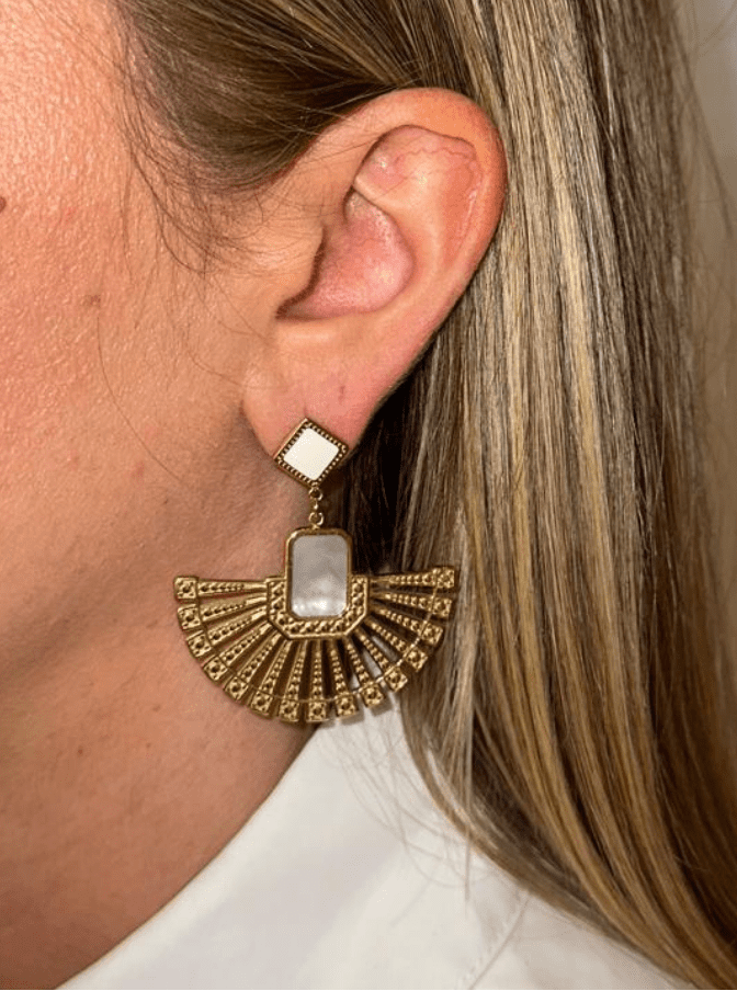 Demi-lune, boucles d'oreilles en acier inoxydable, qui resiste à l'eau, de la bijouterie fantaisie Zalia Bijoux proche de voiron 38500