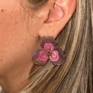 Éclat floral, boucles d'oreilles en acier inoxydable, qui resiste à l'eau, de la bijouterie fantaisie Zalia Bijoux proche de voiron 38500