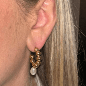 Perline, boucles d'oreilles en acier inoxydable, qui resiste à l'eau, de la bijouterie fantaisie Zalia Bijoux proche de voiron 38500
