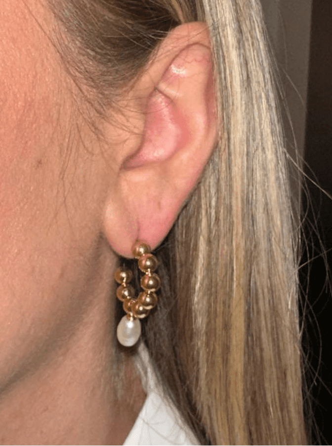 Perline, boucles d'oreilles en acier inoxydable, qui resiste à l'eau, de la bijouterie fantaisie Zalia Bijoux proche de voiron 38500